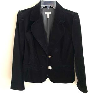 Madison Black Velvet Blazer Size Medium